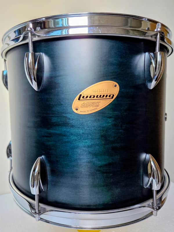 13"Ludwig  Accent custom tom, Blue satin stain image 1