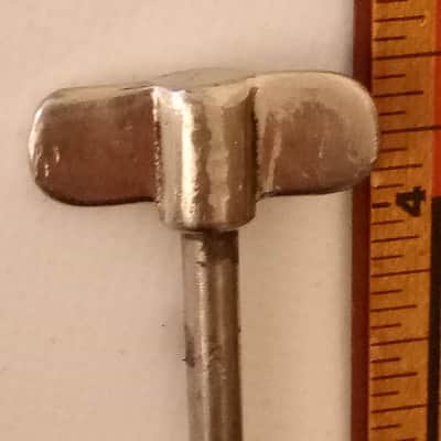 Leedy 10-24 Nickel 4"Walberg & Auge Single-Tension Thumb Rod Snare Drum Vintage image 2