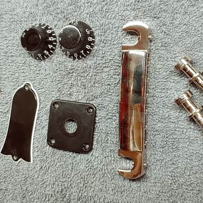 Gibson Parts Lot Wraparound Tailpiece Truss Rod Cover Les Paul SG Junior image 1