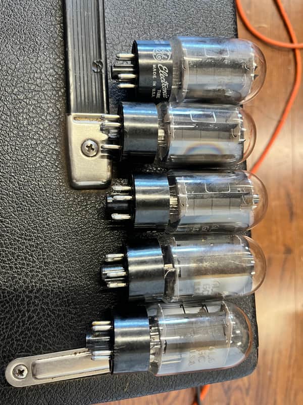 GE General Electric 6L6 Grey Plate Square Side Getter Lot of 5 Tested image 1