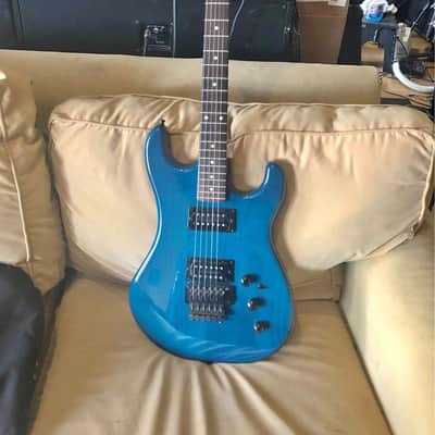 1986 Kramer American Pacer Guitar W/OHSC Trans Blue image 2