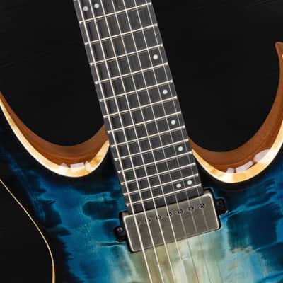 Mayones Duvell 7 Elite Curly Poplar - Turquoise Iris image 10