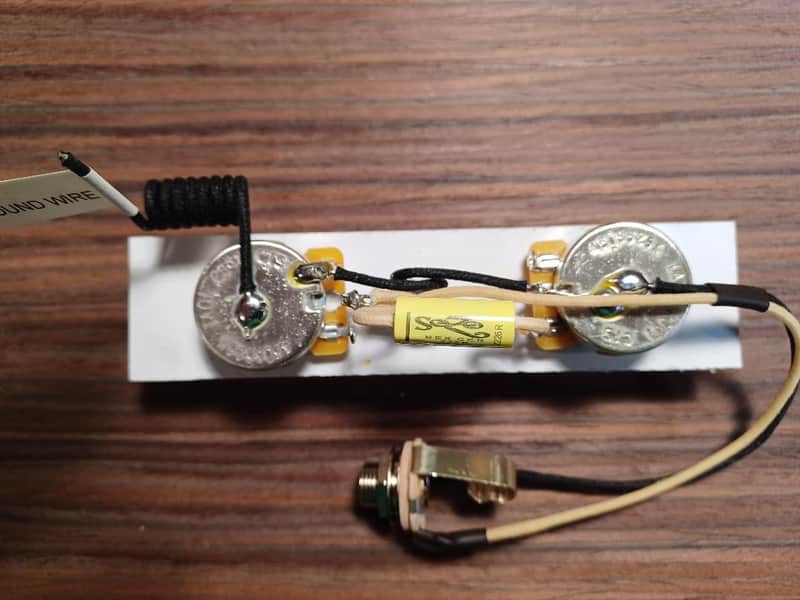 K D Paulus Guitar Parts Premium Wiring Harness for LP Jr. - 50's Wiring, ZOSO Cap - N/A image 1