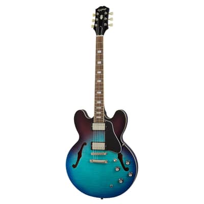Epiphone ES-335 Figured Semi-Hollow Body Guitar - Blueberry Burst image 2