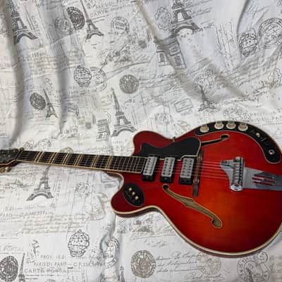 1965 Hofner Verythin Model 4575 Cherry Finish Flame Maple Taylor Hard Shell Case Fair Condition **Please Read** image 8
