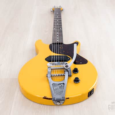 1996 Orville Les Paul Junior Double Cut LPJ-D65 TV Yellow w/ Bigsby B7, Gibson-Licensed Japan image 12