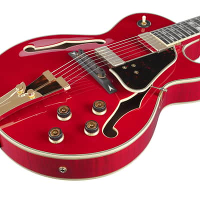 Ibanez GB10SEFM-SRR George Benson Signature Hollow Body Guitar 6-String  - Sapphire Red + Case image 12