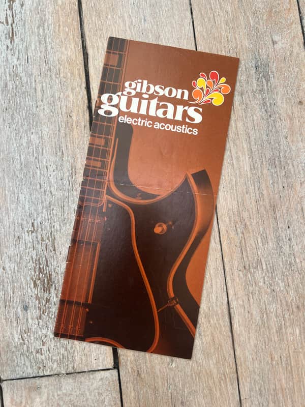 1970 Gibson Electric Acoustics Guitars Price List Catalog Rare Vintage image 1