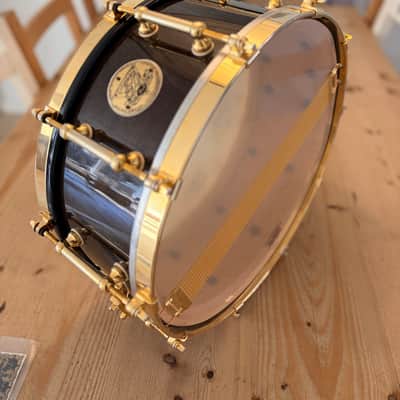 Pearl M-1946 50th anniversary snare 14x5.5” 1996 - #Black mist image 3