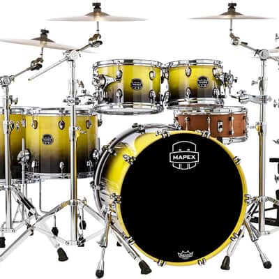Mapex *Discontinued* Saturn Sulphur Fade Studioease Drum Shells 22x18/10x7/12x8/14x12/16x14 Authorized Dealer
