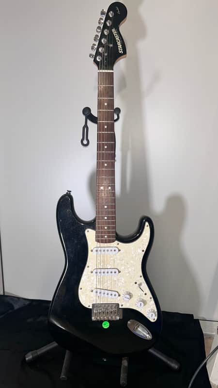 Fender Starcaster Stratocaster - Black and White Pearlescent image 1