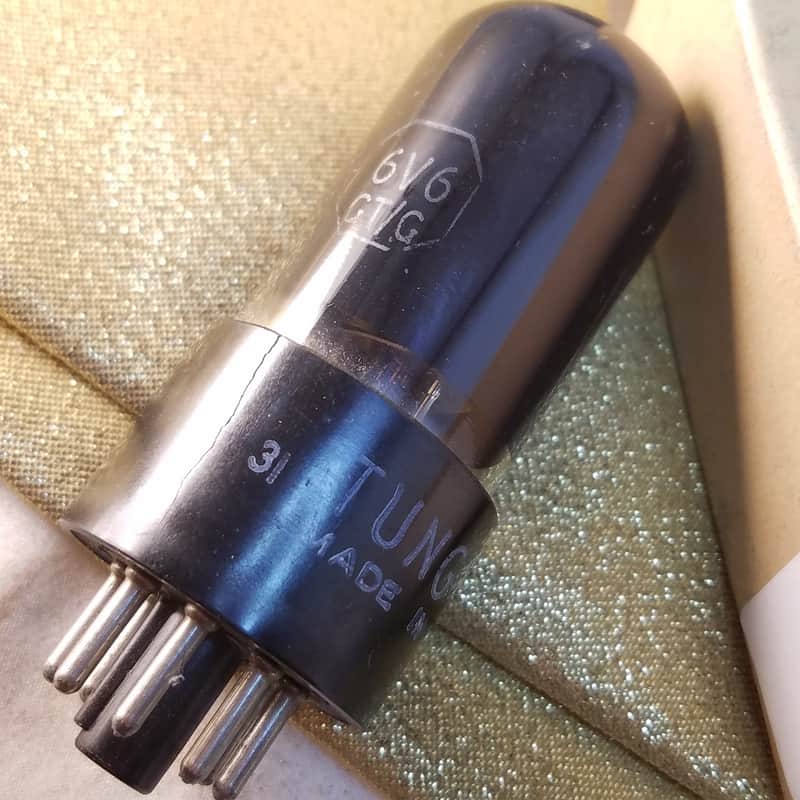Tung-Sol Tight Matched Pair (2) 6V6GT/G tNOS AT1000 TESTED Vacuum Tubes greyglass WWII era Beam Power 6V6 1942-1952 image 1