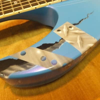 1986 Kramer USA Stagemaster Deluxe Rare Flip Flop Blue Graphic Duncans,Floyd,Exc Free US Shipping! image 12