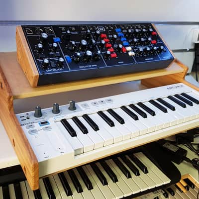Solid Oak Arturia Keystep with Additional Shelf for Synths Effects Etc image 5