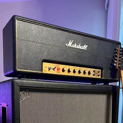 Marshall 1959HW Handwired JMP Reissue 2-Channel 100-Watt Guitar Amp Head 2015 Black image 3