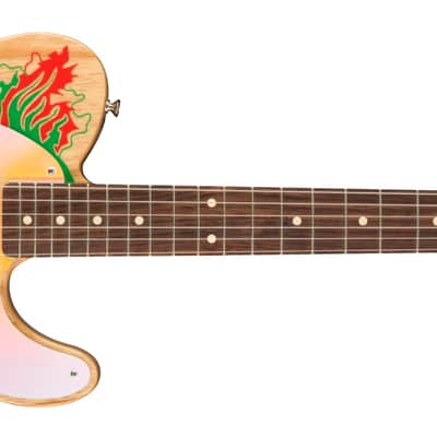 Fender Artist Series Jimmy Page Telecaster with Rosewood Fretboard -Natural with Dragon Graphic image 8