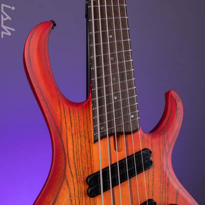 Ibanez BTB866MS 6-String Bass Workshop Brown Topaz Burst Flat image 4