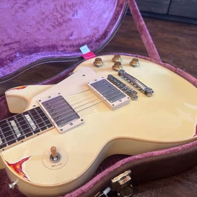 Gibson Les Paul 1958 Custom Shop 58 Historic R8 2017 - Aged ~ Cream Over Flame Top - "Painted-Over" series image 4