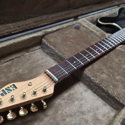 ESP Telecaster Custom Shop TE HH Fender Headstock Troublemaker LP 4-Knob MIJ Japan Tele Mahogany Body Maple Cap Pro Artist Vintage Guitar Deluxe Abalone Dot Inlays image 9