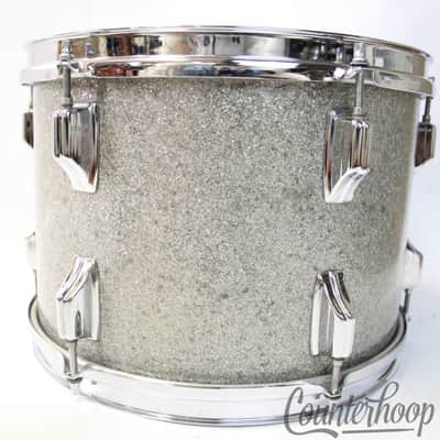 *Rogers 13x9"Silver Sparkle Dayton Holiday Tom Drum Vintage Powertone Swivomatic image 5