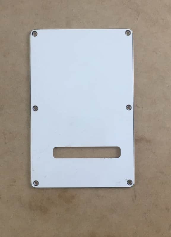Fender Squier Vintage Relic White Guitar Bridge Tremolo Back Plate Cover Modern Strat image 1