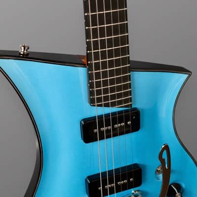 Senez Guitars Psari - Carve Top. Sky Blue. Dual P-90's. NEW. (Authorized Dealer) image 9