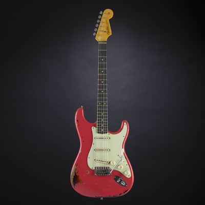 Fender '63 Strat Relic Michael Landau Signature Fiesta Red - Custom Electric Guitar image 2