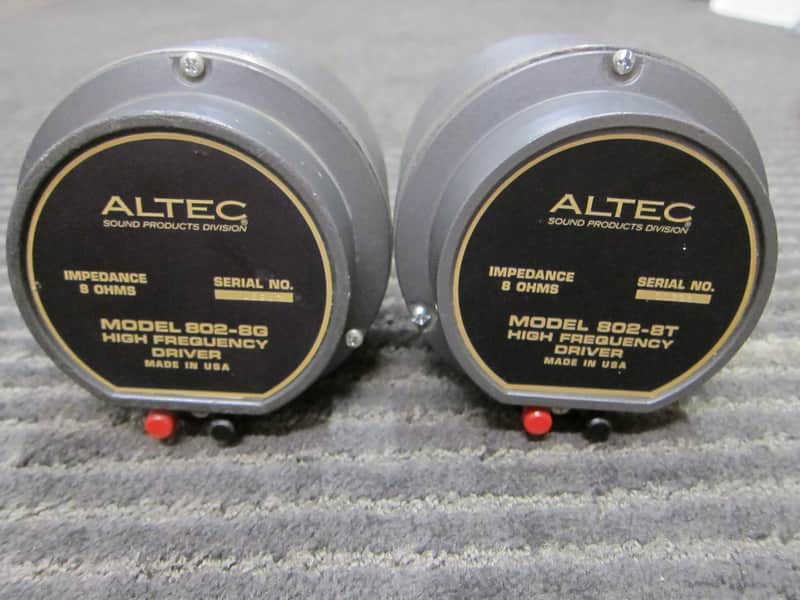 Pr Altec 802-8G-T Horn Drivers, Alnico Largest Format, Tangerine