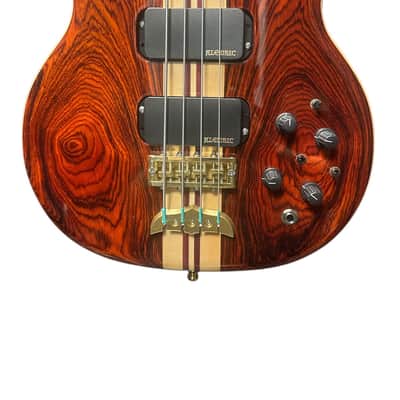 Alembic Stanley Clarke Sign Deluxe, Cocobolo / Ebony / Green and Amber LED's  9.8 LBS *IN STOCK* image 3