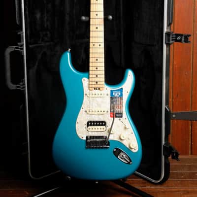 Fender American Elite Stratocaster HSS Shawbucker Electric Guitar Ocean Turquoise 2018 Pre-Owned image 2
