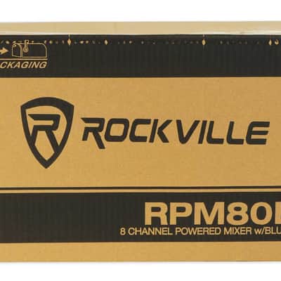 Rockville RPM80BT 2400w Powered 8 Channel Mixer/Amplifier w/Bluetooth/EQ/Effects image 9