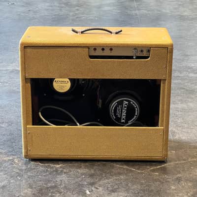 Kendrick CUSTOM ORDER 1x10”/1x12” Black Gold Harp Amp - Tweed image 4