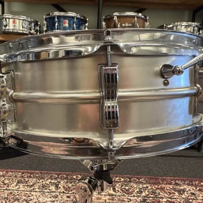Ludwig No. 404 Acrolite 5x14" 8-Lug Aluminum Snare Drum with Keystone Badge from 1965 image 8