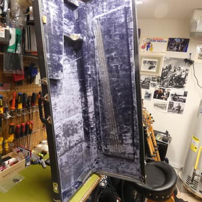 Rickenbacker 4001 Case Early 1970s - Blue Lined - Black Tolex - CASE ONLY image 11