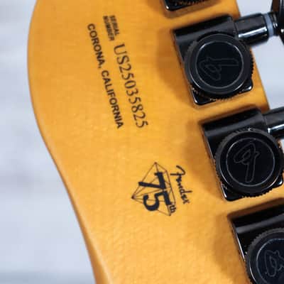 Fender 75th Anniversary American Ultra II Telecaster Electric Guitar w/Case | Liquid Gold image 7