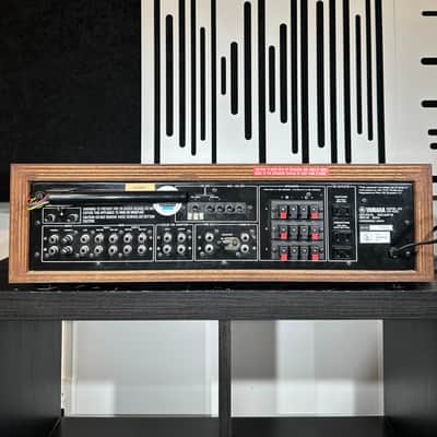 Yamaha CR-1020 Natural Sound Stereo Receiver 1970s - Silver with Wood Cabinet image 6
