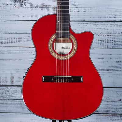 Ibanez GA35TCE Cutaway Classical Acoustic-Electric Guitar | Sapphire Red High Gloss image 1