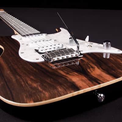 Michael Kelly 1965 Ebony Custom Collection, EPIC ELEVEN MOD, Striped Ebony Top, Swamp Ash Body image 2