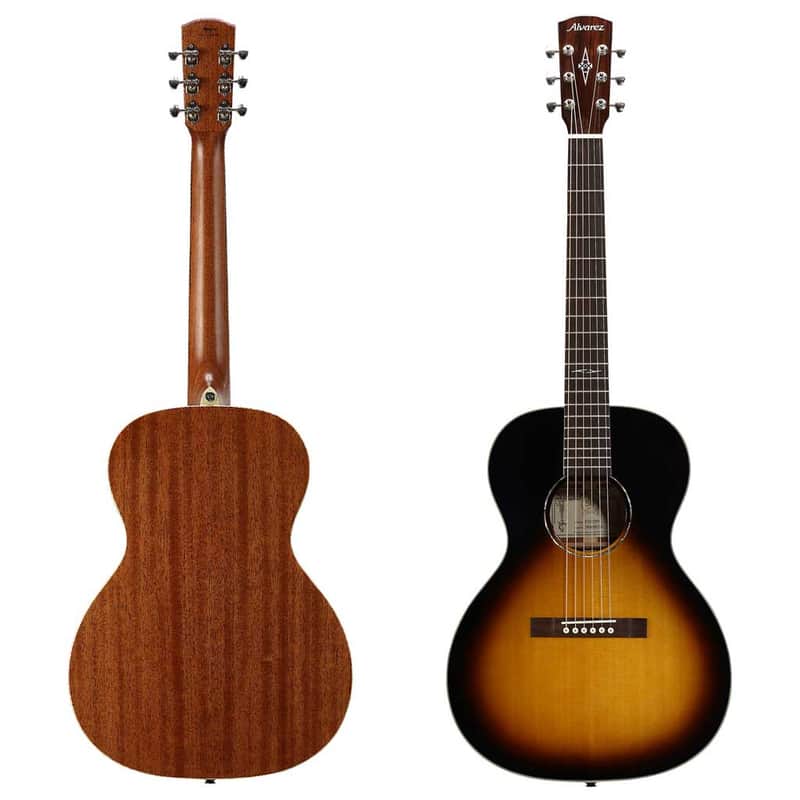 Alvarez DELTA00E Artist Blues Series Acoustic Electric Guitar - High-Gloss Vintage Burst image 1
