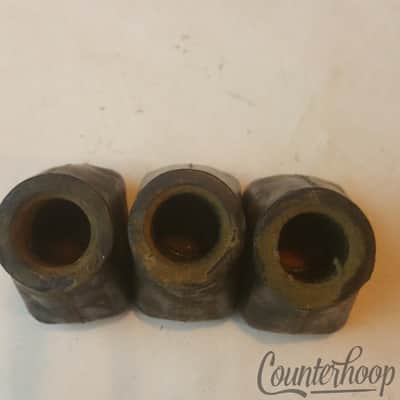 *Ludwig 3x Hercules Rubber Foot/Feet Set Cymbal/Drum Stand Tube Base Vintage 70s image 3