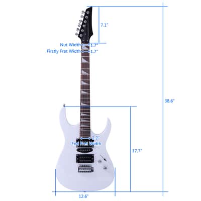 🎸+Amp! Unmarked "EyeBuzz" G Style Electric Guitar +Rosewood Fretboard +Cable!🎸 image 4