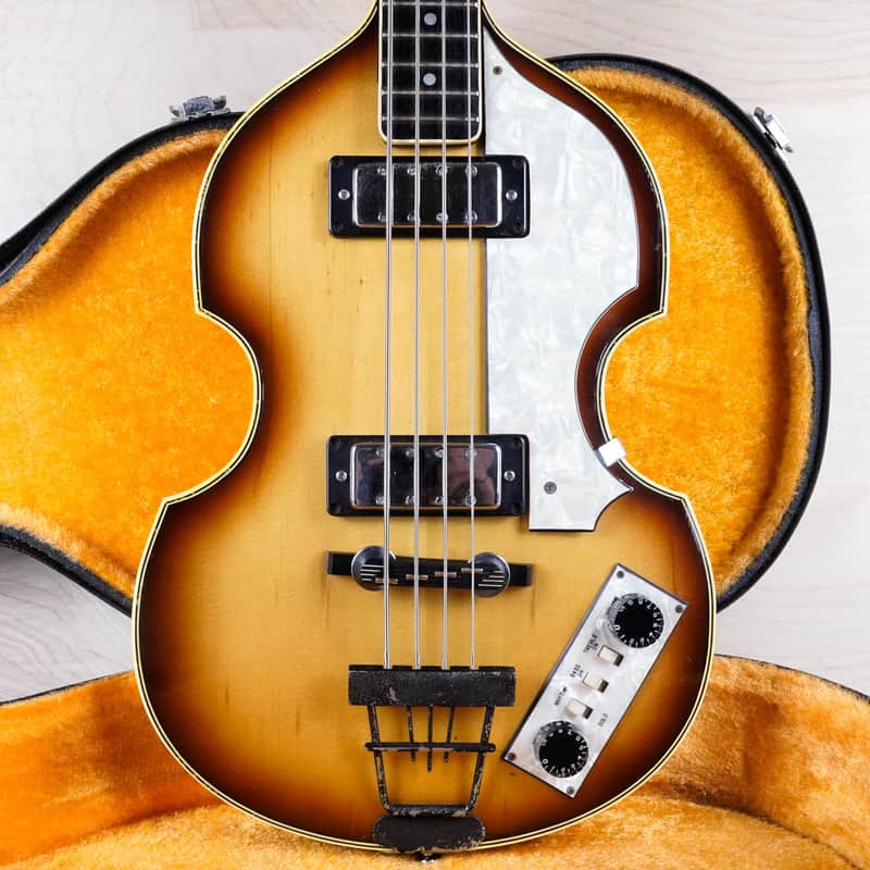 Greco VB-360 Violin Bass MIJ Vintage 1970s Sunburst Maxon Pickups w/ OHSC image 1