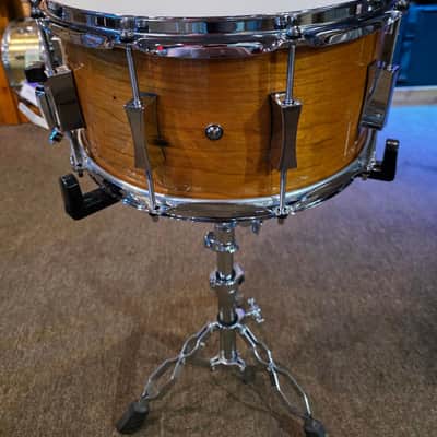 Pork Pie 7x14 Cherry Bibinga Snare Drum (Pre-Owned) image 2