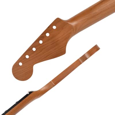 [Matte] 21-Fret Electric Guitar Neck for ST Style- Roasted Maple Neck, Rosewood Fretboard, 9.5" Radius,price include the import duty for US buyer image 2