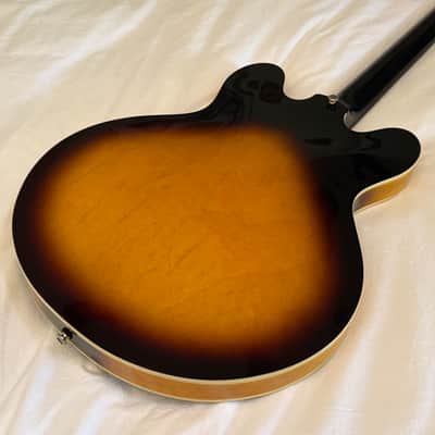 2004 Epiphone Dot Deluxe Flame Top - Made in Korea (MIK) - Vintage Sunburst - Free Pro Setup image 7
