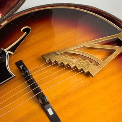 D'Angelico Special Cutaway Arch Top Acoustic Guitar (1954), ser. #1941, original brown hard shell case. image 15