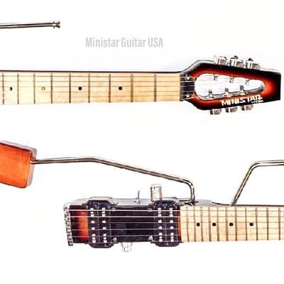 Original South Korean Ministar Lestar Travel Guitar Built in Headset Amp Gibson Scale image 1