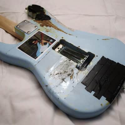 Billie Joe Armstrong Blue Electric Guitar BJ Replica Relic and Gig Bag Green Day image 17