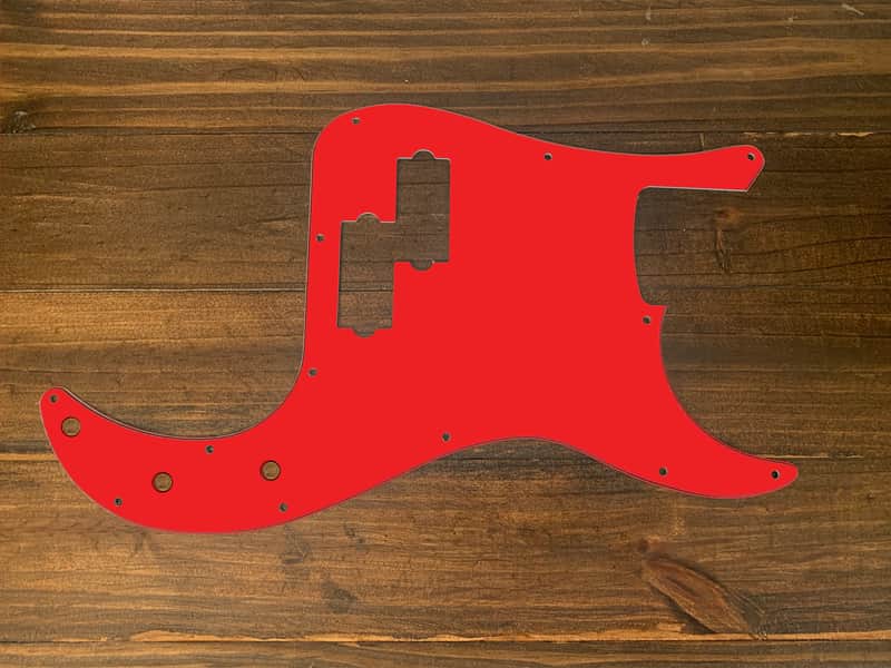 P Bass style Pickguard by Carmedon. Red(matte) image 1