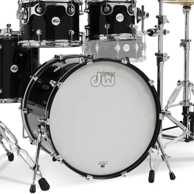 DW Design Series 18x22" Bass Drum 2022 - Present - Piano Black image 1